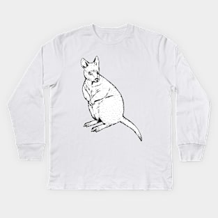 Tasmanian Pademelon Kids Long Sleeve T-Shirt